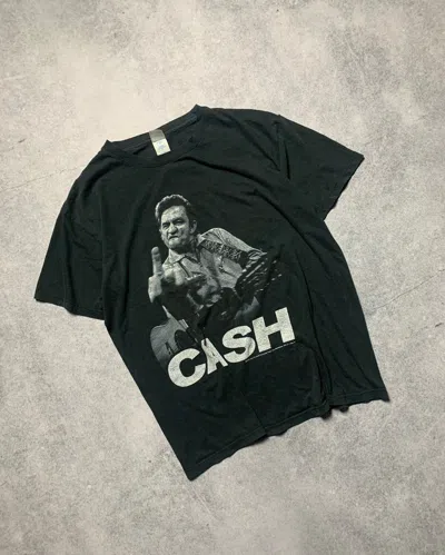Pre-owned Band Tees X Rock Band Vintage Johnny Cash 2009 Y2k Fuk Rock Band Tee In Black