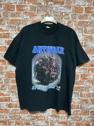 Pre-owned Band Tees X Rock T Shirt Anthrax 1996 Vintage Tour Tee In Black