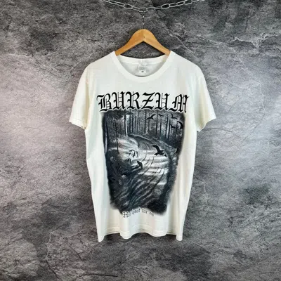 Pre-owned Band Tees X Rock T Shirt Burzum Hvis Lyset Tar Oss Vintage Rock Band T-shirt Metal In White