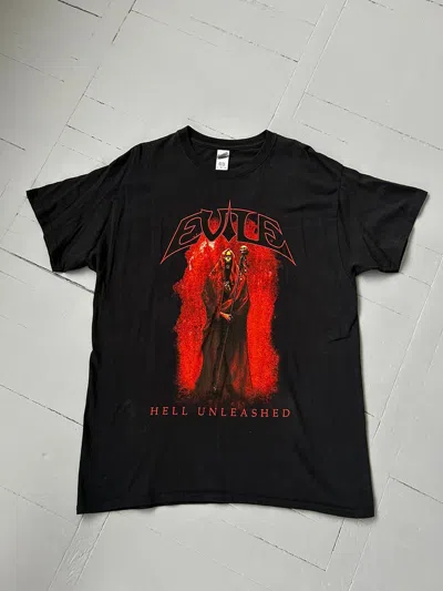 Pre-owned Band Tees X Rock T Shirt Evile Vintage Rock T-shirt In Black