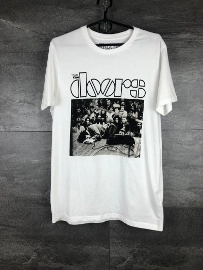 Pre-owned Band Tees X Rock T Shirt Men's The Doors Jim Morrison T-shirt In White