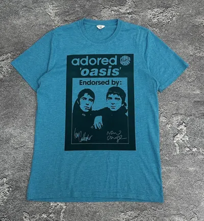 Pre-owned Band Tees X Rock T Shirt Oasis Adored Gallagher Brothers Band T-shirt Japan Archive In Blue