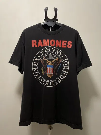 Pre-owned Band Tees X Rock T Shirt Ramones 90's Vintage T Shirt In Black