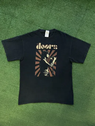 Pre-owned Band Tees X Rock T Shirt Vintage 00s The Doors Jim Morrison In Concert Album T Shirt In Black