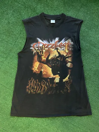 Pre-owned Band Tees X Rock T Shirt Vintage 2002 Ozzy Osbourne Ozzfest Devils Festival Tee In Black