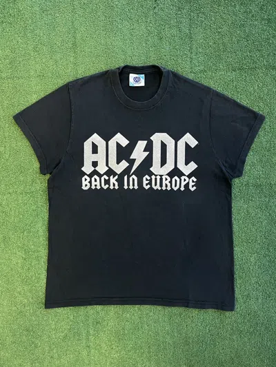 Pre-owned Band Tees X Rock T Shirt Vintage 2010 Ac/dc Back In Europe And We Salute You! T Shirt In Black