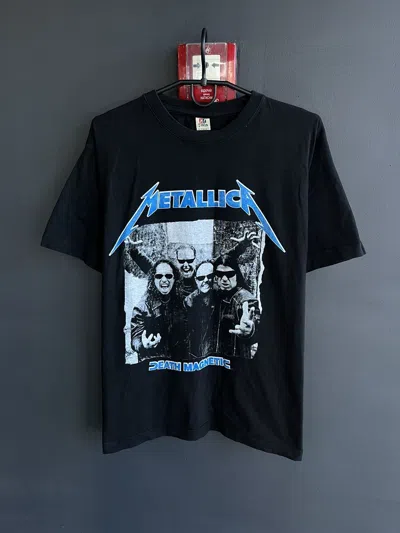 Pre-owned Band Tees X Rock T Shirt Vintage 2010 Metallica Death Magnetic World Rock Tour Tee In Black