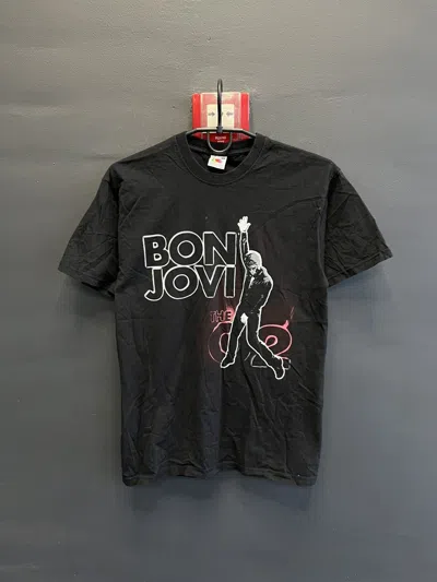 Pre-owned Band Tees X Rock T Shirt Vintage Bon Jovi The O2 Arena Summer 2010 Band T Shirt In Black
