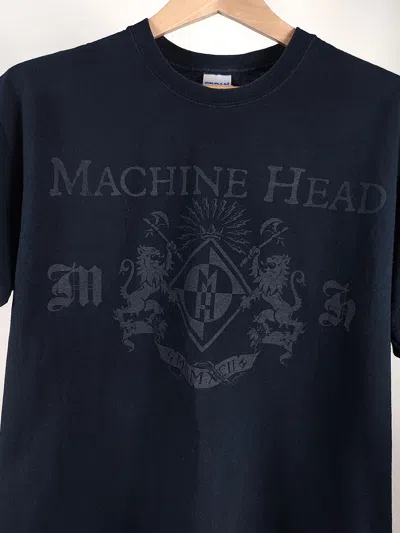 Pre-owned Band Tees X Rock T Shirt Y2k Vintage Machine Head Rock Band Black T-shirt Tee 00s (size Large)