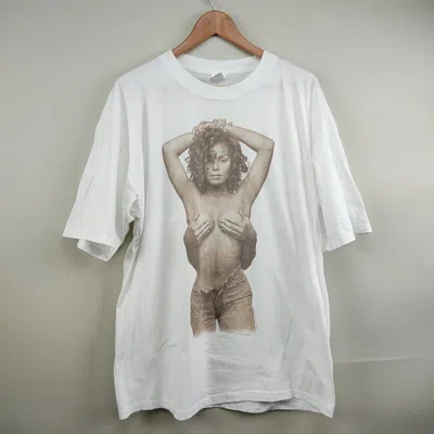 Pre-owned Band Tees X Rock Tees 1993 Janet Jackson World Tour In White