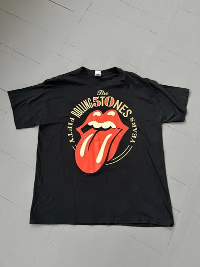 Pre-owned Band Tees X The Rolling Stones Vintage T-shirt In Black