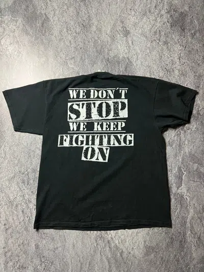 Pre-owned Band Tees X Tour Tee 00s Sepultura We Don't Stop Keep Fighting On Hardcore Tee In Black