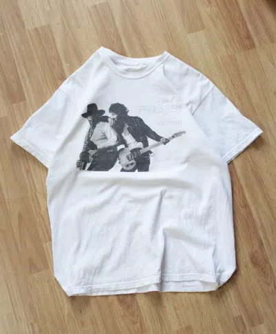 Pre-owned Band Tees X Tour Tee Bruce Springsteen Born To Run ‘75 Concert Shirt In White