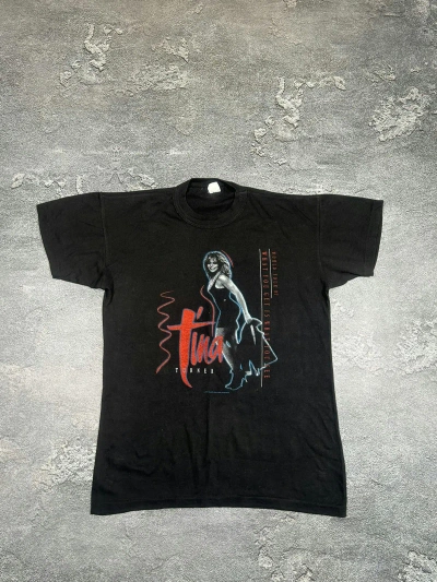 Pre-owned Band Tees X Tour Tee Vintage 80's Tina Turner World Tour T-shirt In Black