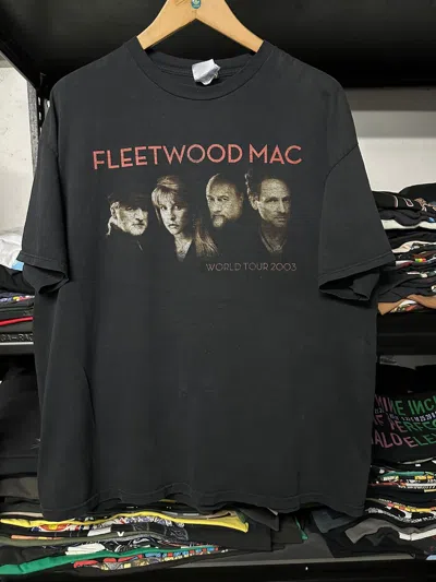 Pre-owned Band Tees X Tour Tee Vintage Fleetwood Mac World Tour Faded Tee In Black