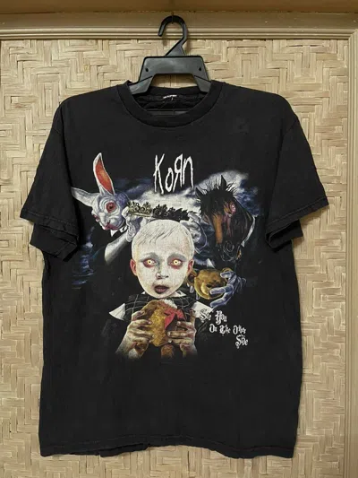 Pre-owned Band Tees X Very Rare Vintage Band Tees Korn "see You On The Other Side" In Faded Black