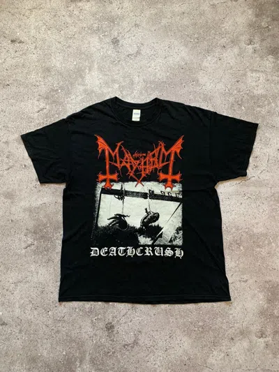 Pre-owned Band Tees X Very Rare Vintage Rare Mayhem Deathcrush Black Metal 00s T-shirt
