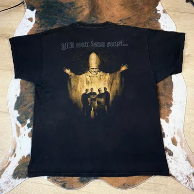 Pre-owned Band Tees X Vintage 00s The Pope Oversize Band Tshirt Tee Religion Y2k In Black