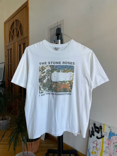 Pre-owned Band Tees X Vintage 1990s The Stone Roses T-shirt I Am The Resurrection In White