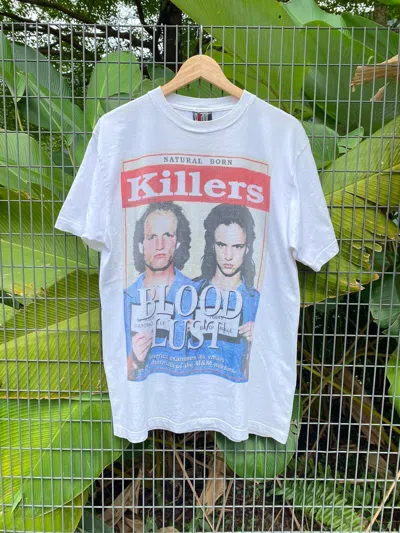Pre-owned Band Tees X Vintage 1994 Natural Born Killers Shirt In White