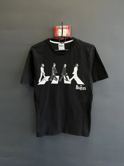 Pre-owned Band Tees X Vintage 2009 The Beatles Abbey Road Silhouette Band Tee In Black