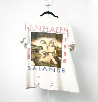Pre-owned Band Tees X Vintage 90's Thrashed Van Halen Balance T-shirt In White