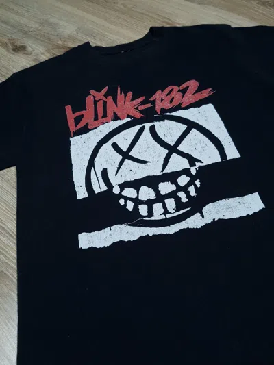 Pre-owned Band Tees X Vintage Blink-182 Dead Smile Punk Rock Graphic T Shirt 00s In Black