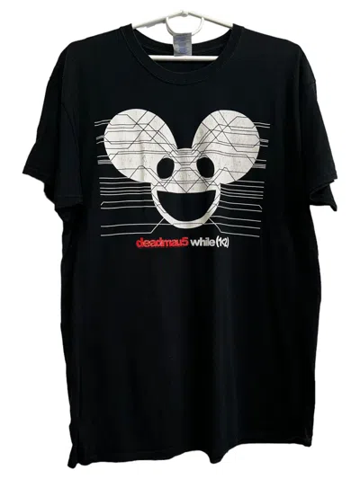Pre-owned Band Tees X Vintage Crazy Deadmau5 Faded Edm Music T-shirt Y2k In Black