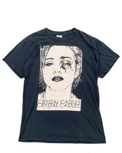 Pre-owned Band Tees X Vintage Crystal Castles Madonna Potrait Shirt In Black