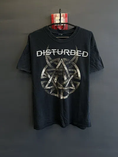 Pre-owned Band Tees X Vintage Disturbed Fite Behind Band Tee (system Of A Down) In Black