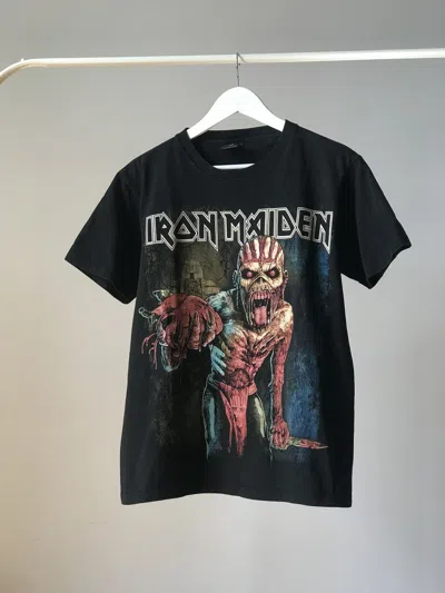Pre-owned Band Tees X Vintage Iron Maiden Y2k Streetwear Style Rock Band T-shirt In Black