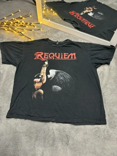 Pre-owned Band Tees X Vintage Korn Requiem White Band Tee Shirt Merch In Black