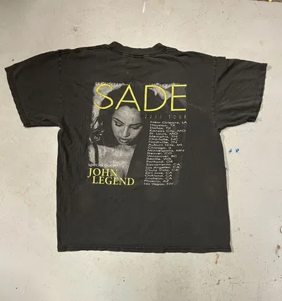Pre-owned Band Tees X Vintage Sade Vintage 2011 Tour Tee Shirt Large John Legend In Black
