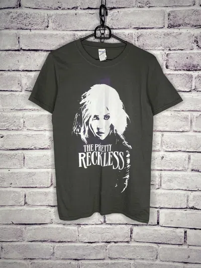 Pre-owned Band Tees X Vintage The Pretty Reckless American Rock Band Y2k T Shirt In Grey