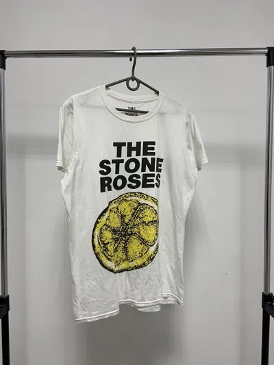 Pre-owned Band Tees X Vintage The Stone Roses Big Logo T Shirt Band Tees Vintage In White