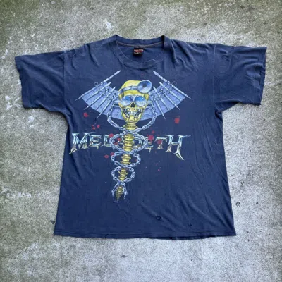 Pre-owned Band Tees Thrashed 90's Megadeth Dr Vic Is In Tee Shirt Xl In Black
