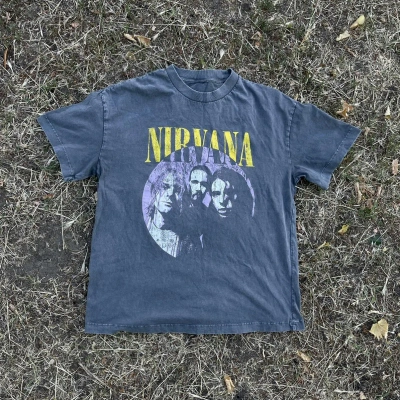 Pre-owned Band Tees X Vintage Y2k Nirvana Tour Art Band Rock Streetwear In Black
