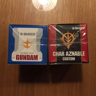 Pre-owned Bandai Gundam G-shock 35th & Char Gshock Set  G-shock Watch White＆red