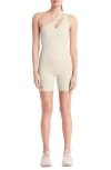 Bandier Asymmetric Tempo Romper In Pumice Stone