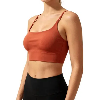 Bandier Bonded Low Impact Bra In Mineral Red