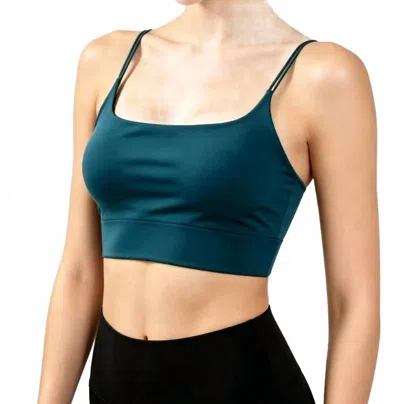 Bandier Bonded Low Impact Bra In Reflecting Pond In Blue
