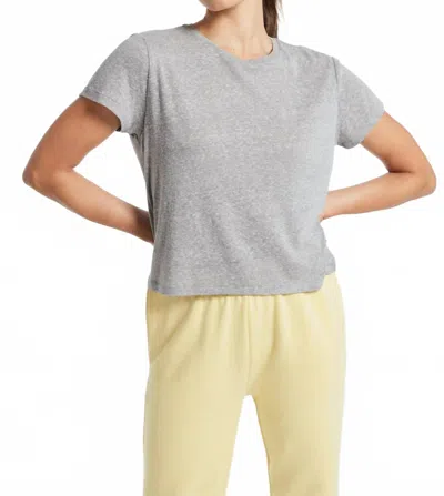 Bandier Bowery Boxy Tri-blend Tee In Heather Grey In Gray