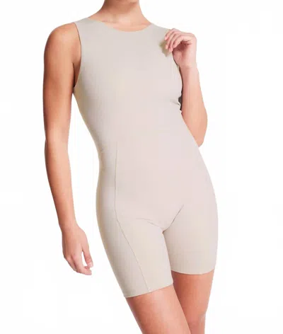 Bandier Calla Cutout Short Catsuit In Ashes Of Roses In Neutral