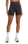 Bandier Center Stage High Waist Pocket Bike Shorts In Black