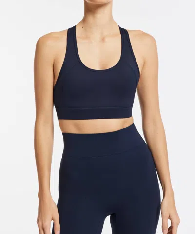 Bandier Center Stage Sports Bra In Navy Blazer In Black