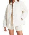 Bandier Classic Coaches Jacket In Gardenia In Neutral