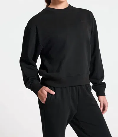 Bandier Classic Logo Terry Crewneck Sweatshirt In Black