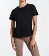 Bandier Cooper Classic Cotton Modal Tee In Black In Black