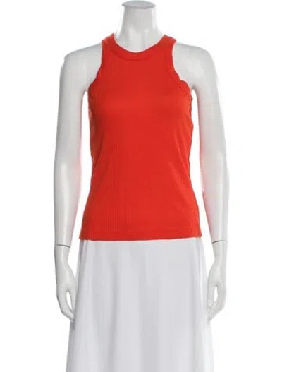 Pre-owned Bandier Crew Neck Sleeveless Top W/ Tags In Orange