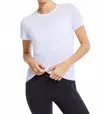 Bandier Feather Weight Active Short Sleeve Tee In White In White